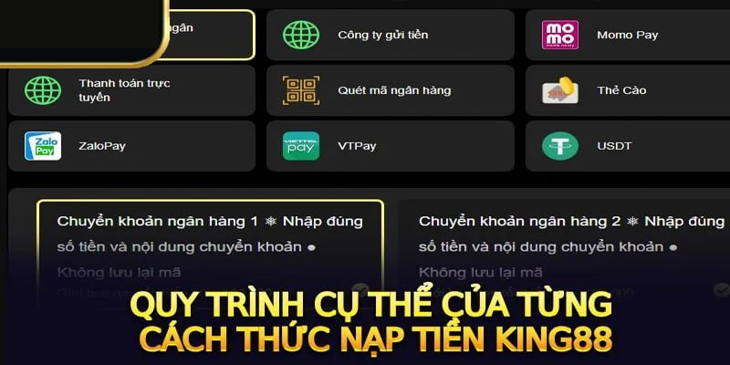 Vài điều cần lưu ý khi nạp tiền King88